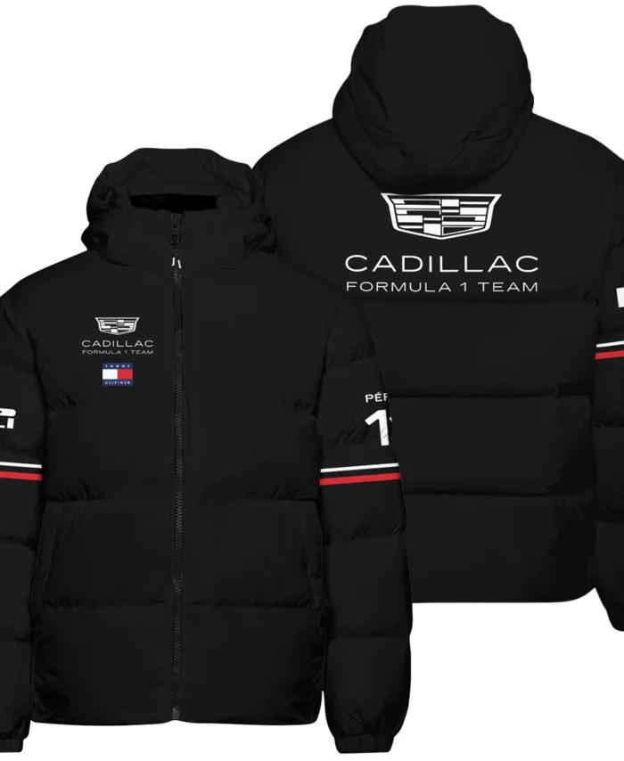 2026 Sergio Perez Cadillac F1 Teamwear Down & Puffer Jackets BLVACDL9226A4HCJ - Black
