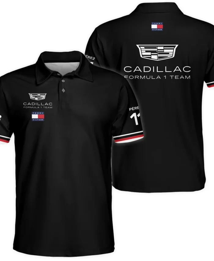 2026 Sergio Perez Cadillac F1 Teamwear Polo Shirt BLVACDL9226A4PL - Black