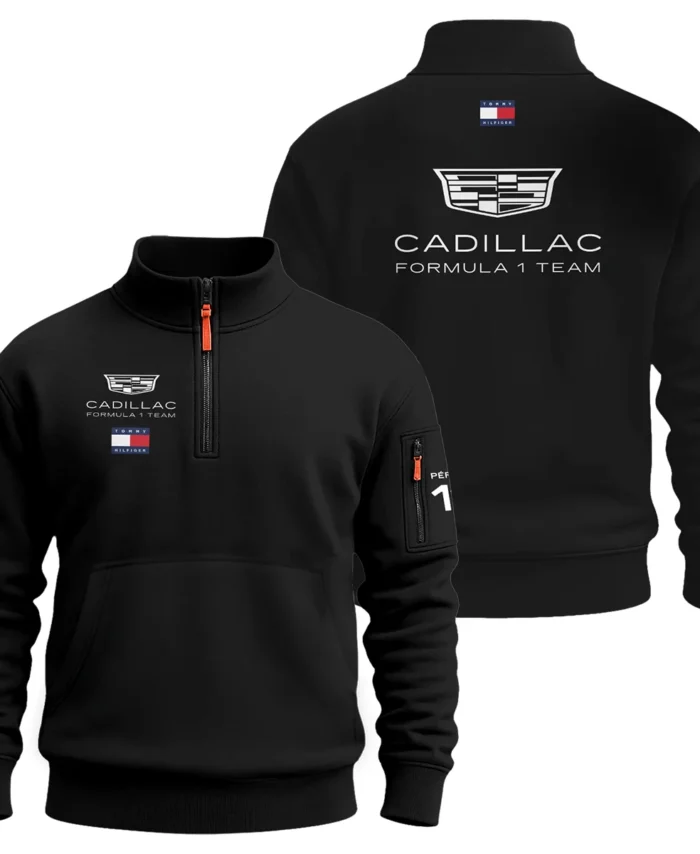 2026 Sergio Perez Cadillac F1 Teamwear Sweatshirt Zipper BLVACDL9226A4SHZ - Black