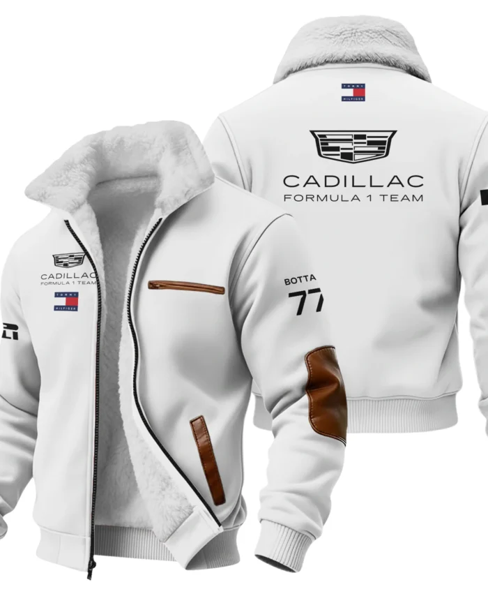 2026 Valtteri Bottas Cadillac F1 Teamwear Fleece Jacket BLVACDL9226A1FJ - White