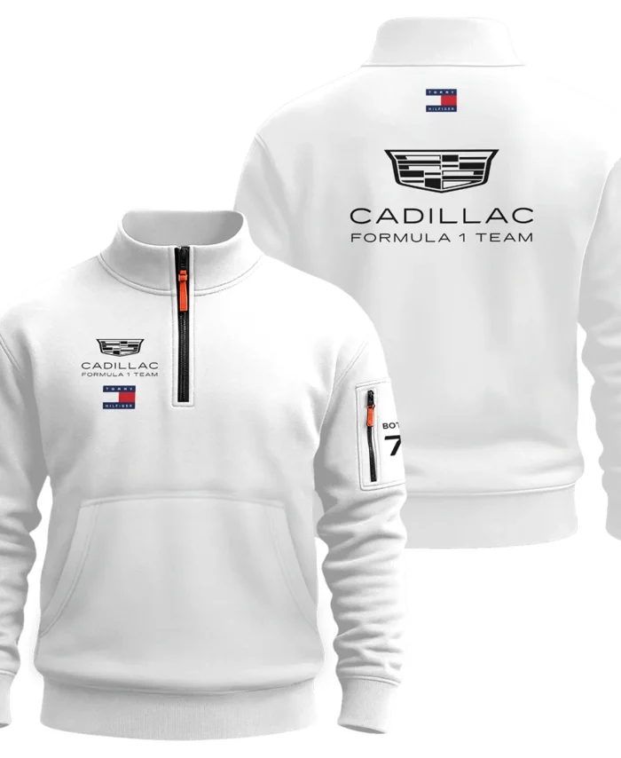 2026 Valtteri Bottas Cadillac F1 Teamwear Sweatshirt Zipper BLVACDL9226A1SHZ - White