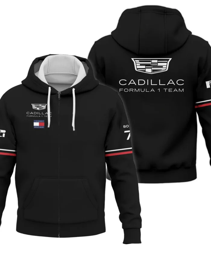 2026 Valtteri Bottas Cadillac F1 Teamwear Zipper Hoodie BLVACDL9226A2ZHD - Black
