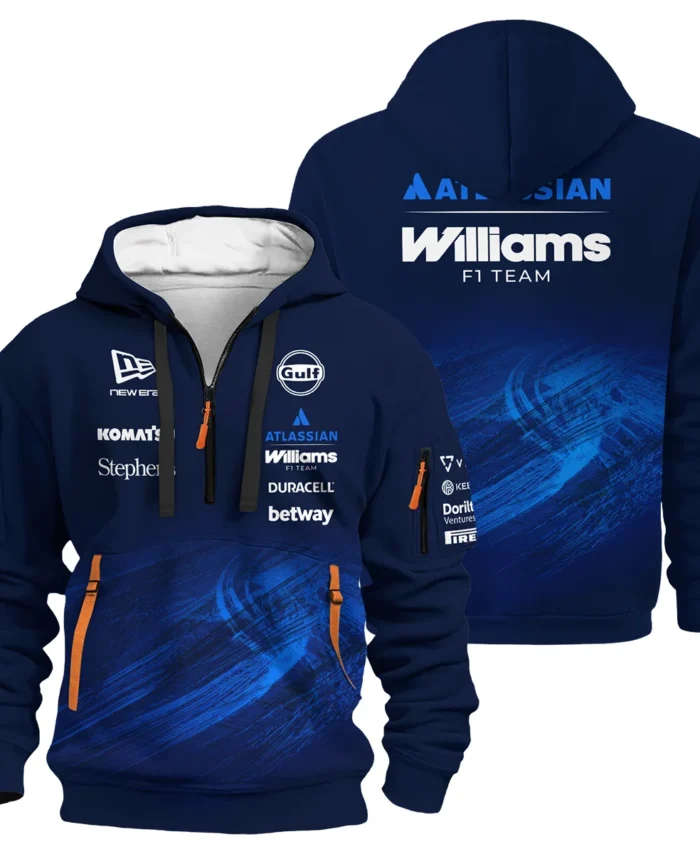 2026 Williams F1 Teamwear Hoodie Half Zip BLVAWIL1226A1HDF