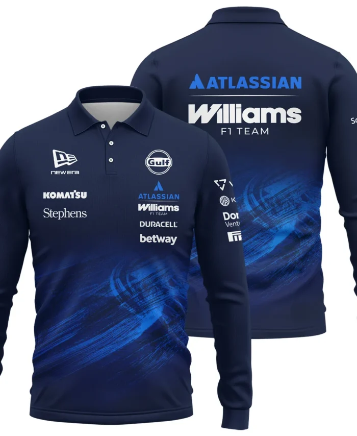 2026 Williams F1 Teamwear Long Polo Shirt BLVAWIL1226A1LPL