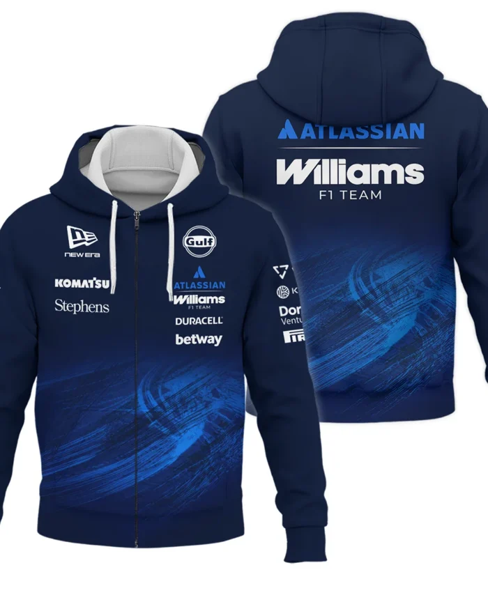 2026 Williams F1 Teamwear Zipper Hoodie BLVAWIL1226A1ZHD