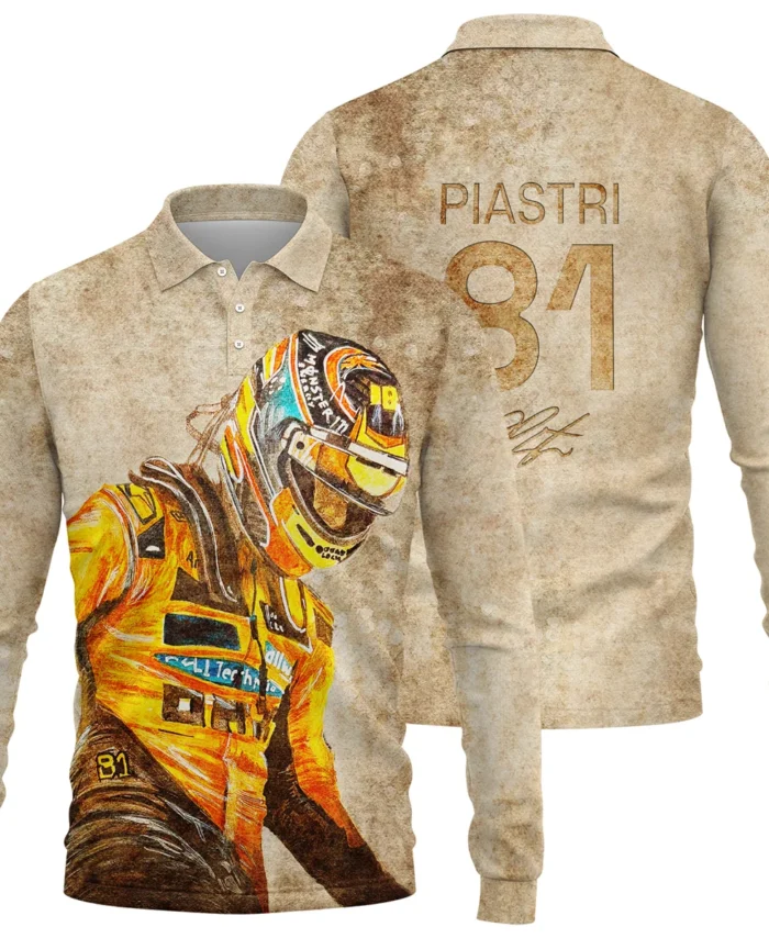 81 Oscar Piastri - Long Polo Shirt BLOP121025A3LPL