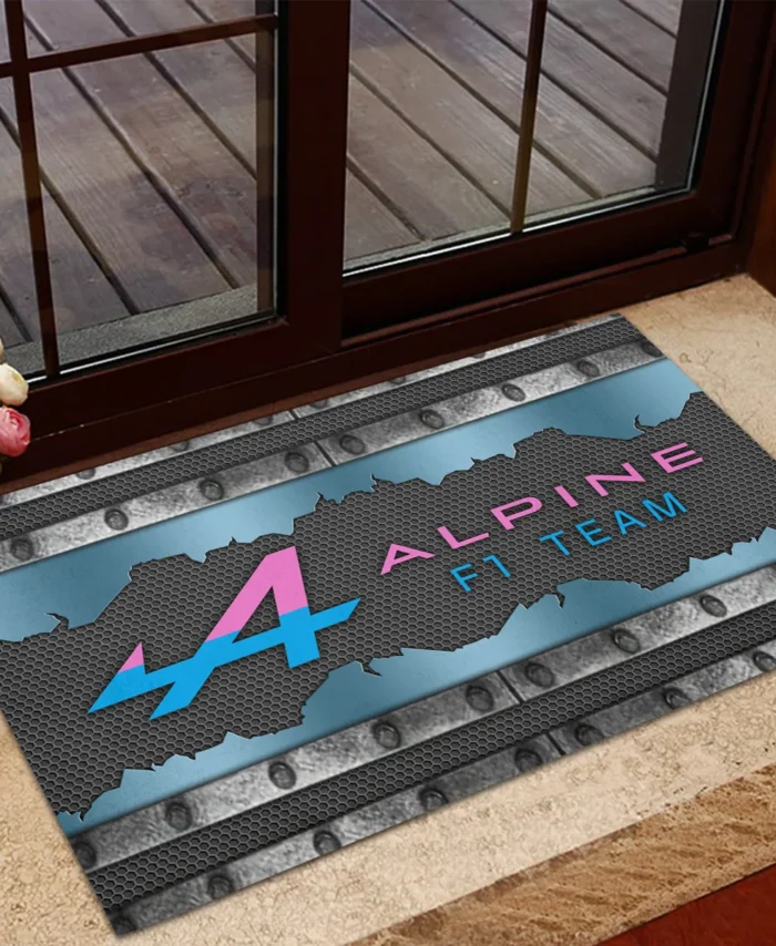 Alpine F1 Rubber Base Doormat - All Over Print BLF1139A5ALP