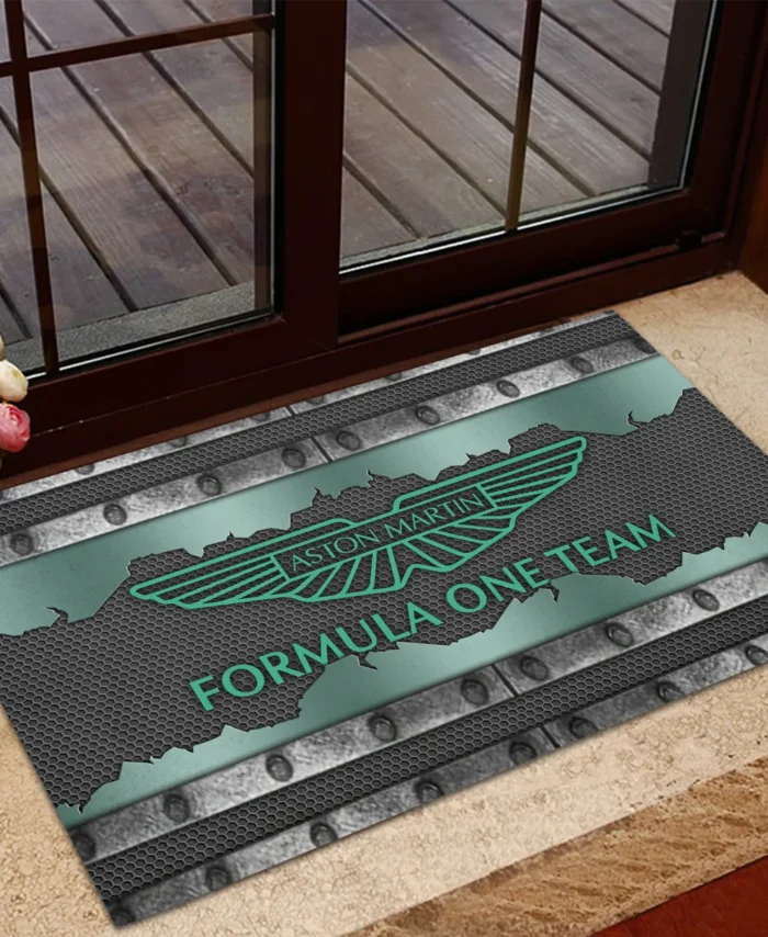 Aston Martin F1 Rubber Base Doormat - All Over Print BLF1139A5AM