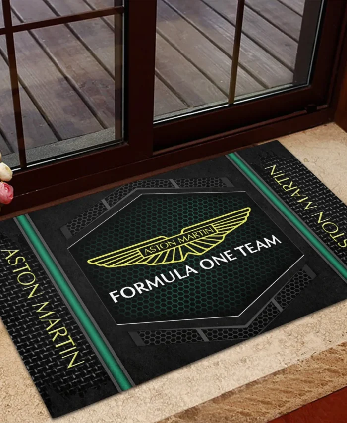 Aston Martin F1 Rubber Base Doormat - All Over Print BLF1139A8AM