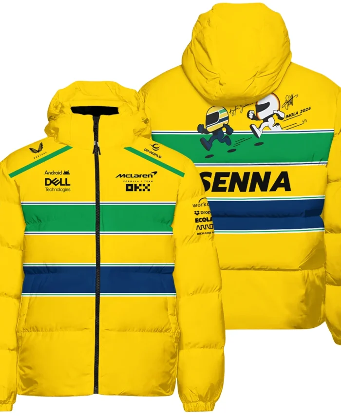 Ayrton Senna The Racing Legend McLaren F1 Exclusive Down & Puffer Jackets BLF13625A1HCJ