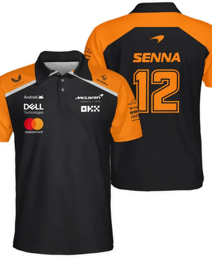 Ayrton Senna The Racing Legend McLaren F1 Exclusive Polo Shirt BLF16625A1PL