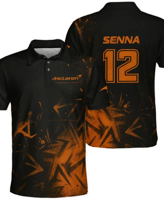 Ayrton Senna The Racing Legend McLaren F1 Exclusive Polo Shirt BLF16625A3PL