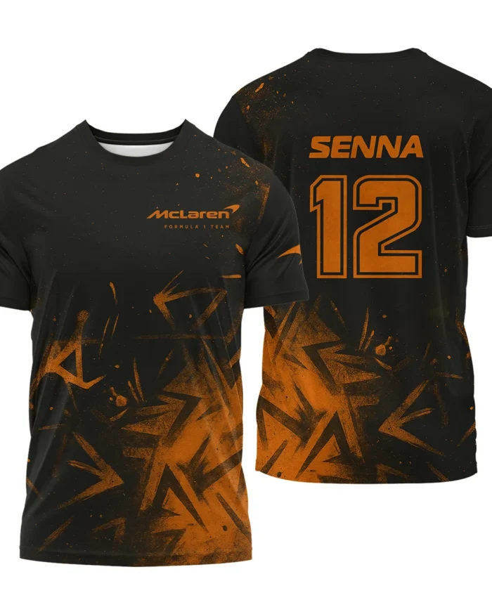 Ayrton Senna The Racing Legend McLaren F1 Exclusive T-Shirt BLF16625A3TS