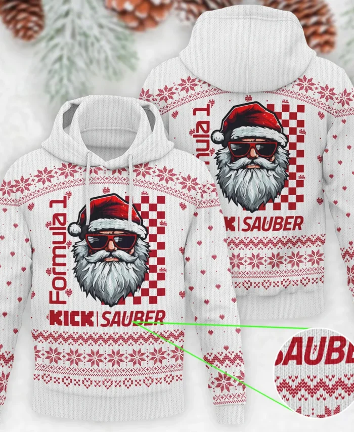 Badass Santa Racing Kick Sauber Formula 1 - Knitted Hoodie BLVAF12209250A27KS