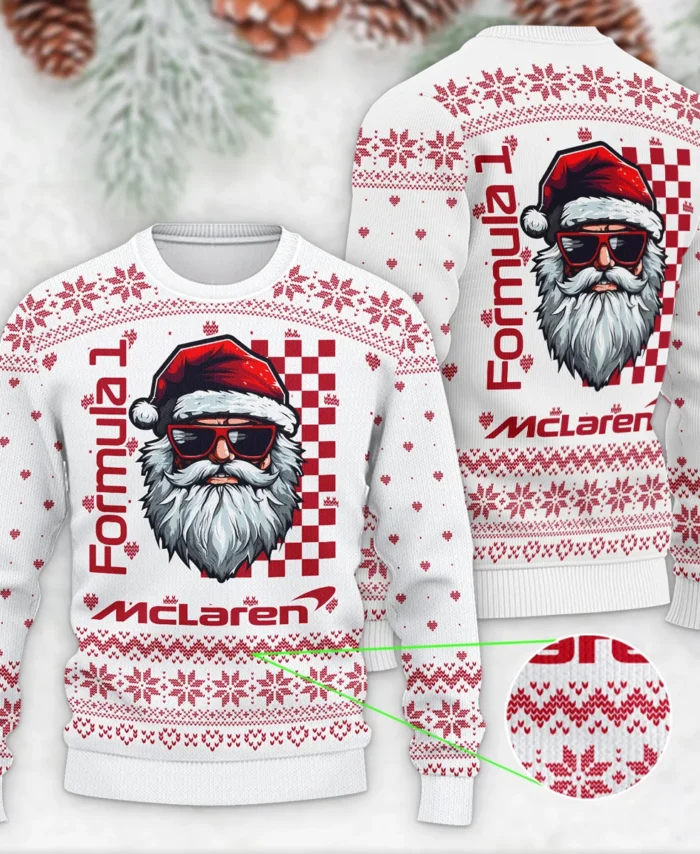 Badass Santa Racing McLaren Formula 1 - Ugly Sweater BLVAF1220925A27MCL