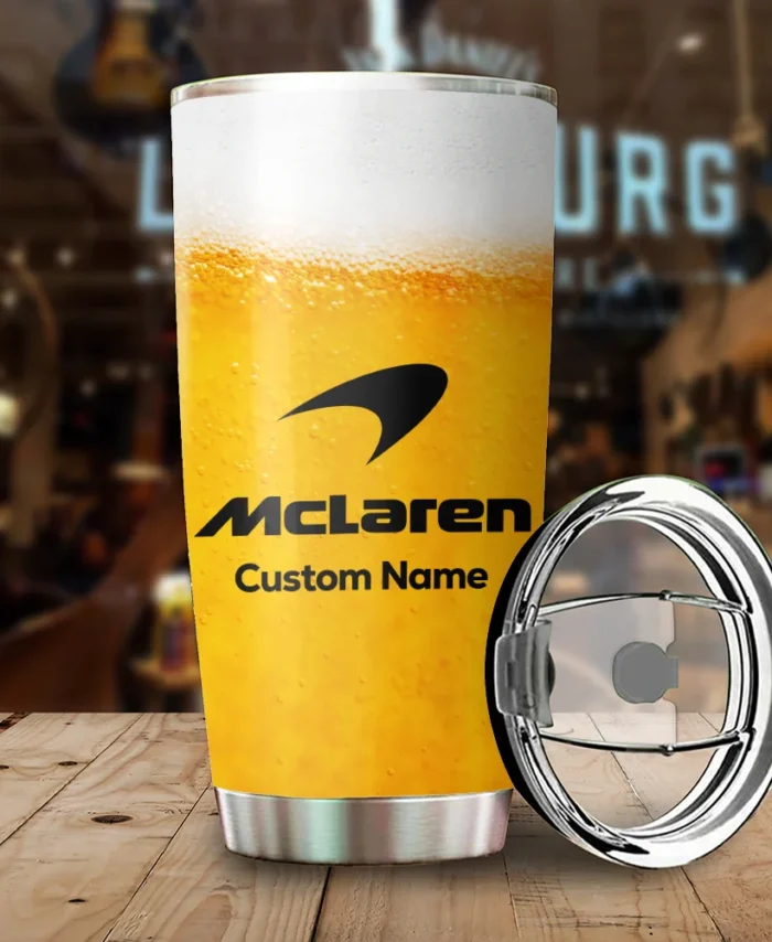 Beer Pattern McLaren F1 Stainless Steel Tumbler 20oz 30oz Gift For Fan BLMCL11525A1