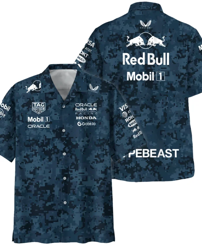 Camo Pattern Red Bull Racing x Hypebeast Replica Hawaiian Shirt BLRBR11025A1HW