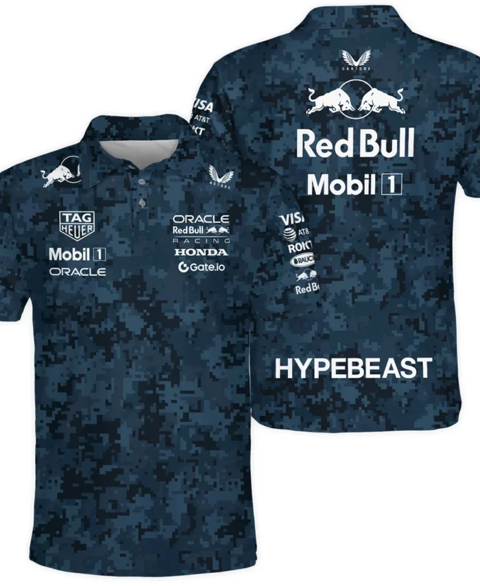 Camo Pattern Red Bull Racing x Hypebeast Replica Polo Shirt BLRBR11025A1PL