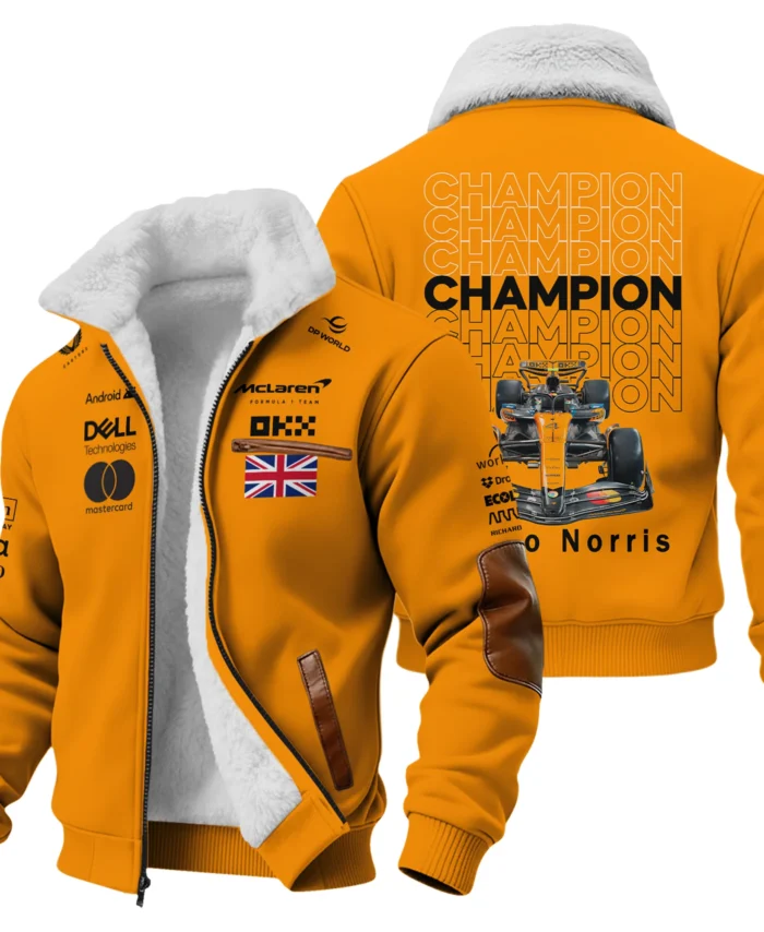 Champion 2025 Lando Norris McLaren F1 Team Fleece Jacket BLVALN051225A2FJ