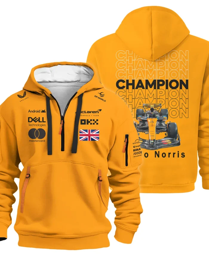 Champion 2025 Lando Norris McLaren F1 Team Hoodie Half Zip BLVALN051225A2HDF