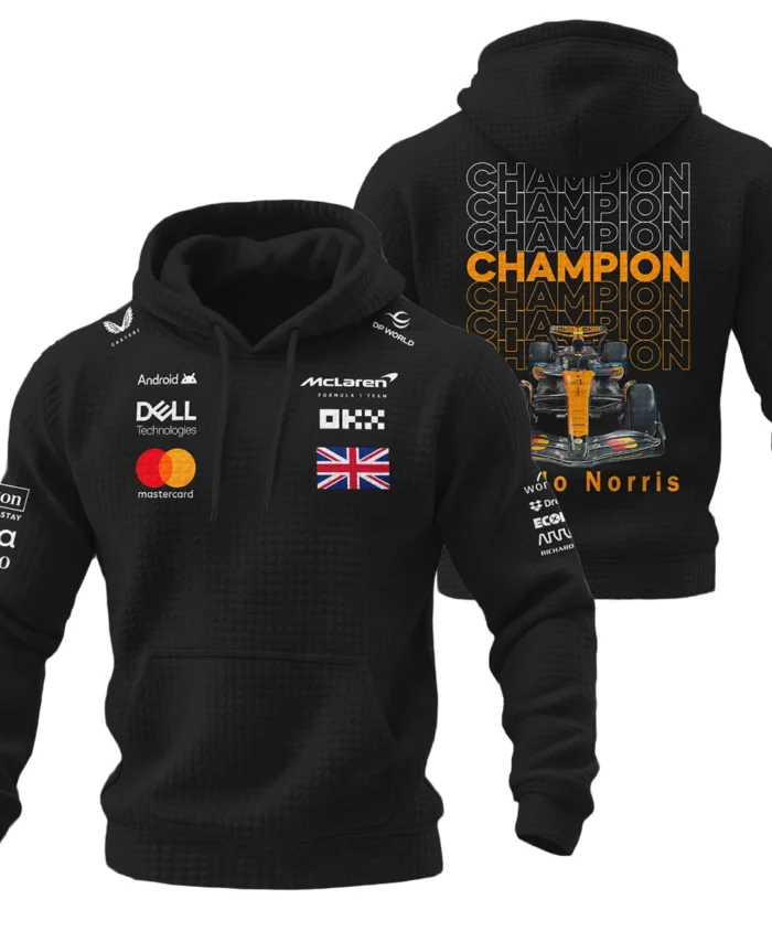Champion 2025 Lando Norris McLaren F1 Team Hoodie Quilted Waffle BLVALN051225A1HQW