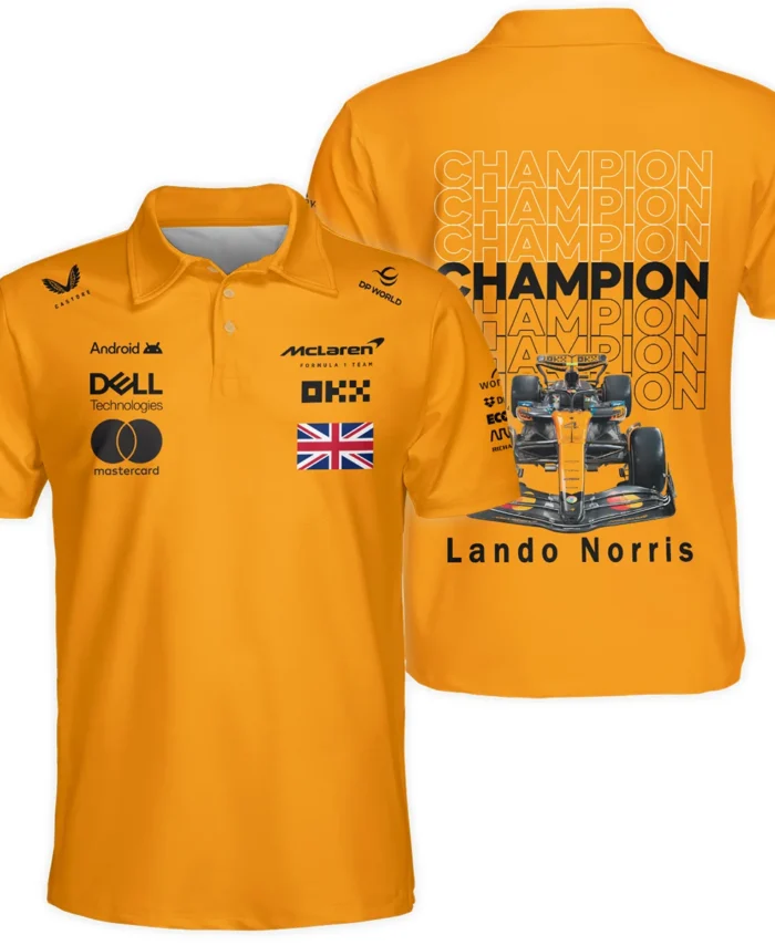 Champion 2025 Lando Norris McLaren F1 Team Polo Shirt BLVALN051225A2PL