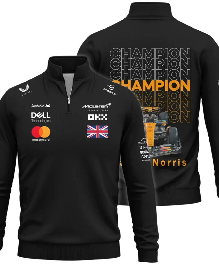 Champion 2025 Lando Norris McLaren F1 Team Quarter-Zip Sweatshirt BLVALN051225A1QZS