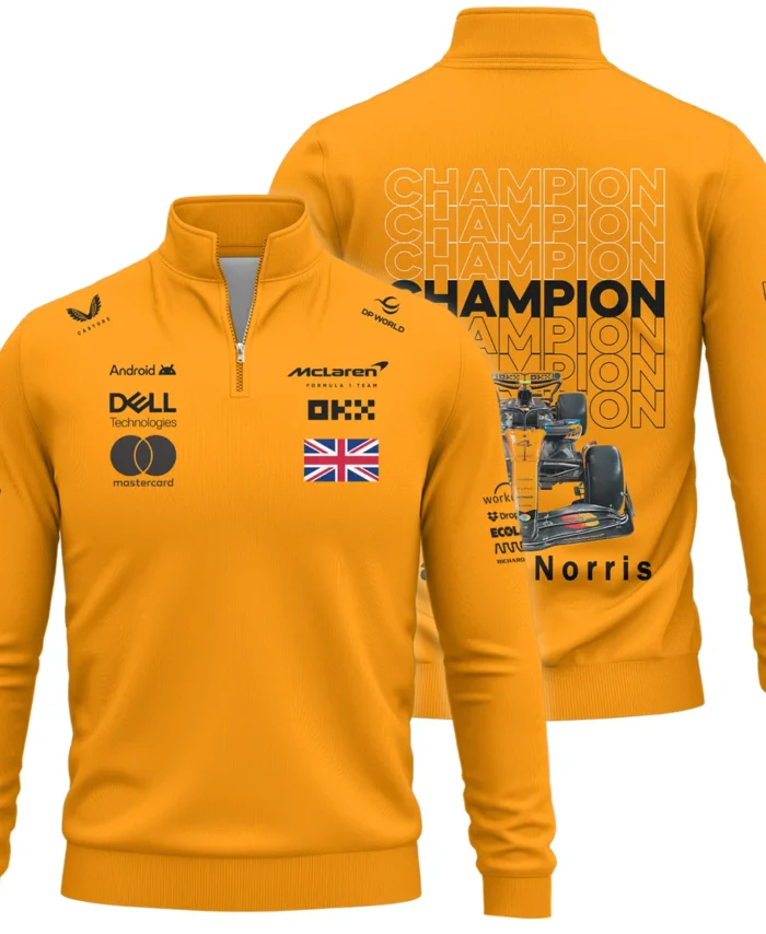 Champion 2025 Lando Norris McLaren F1 Team Quarter-Zip Sweatshirt BLVALN051225A2QZS