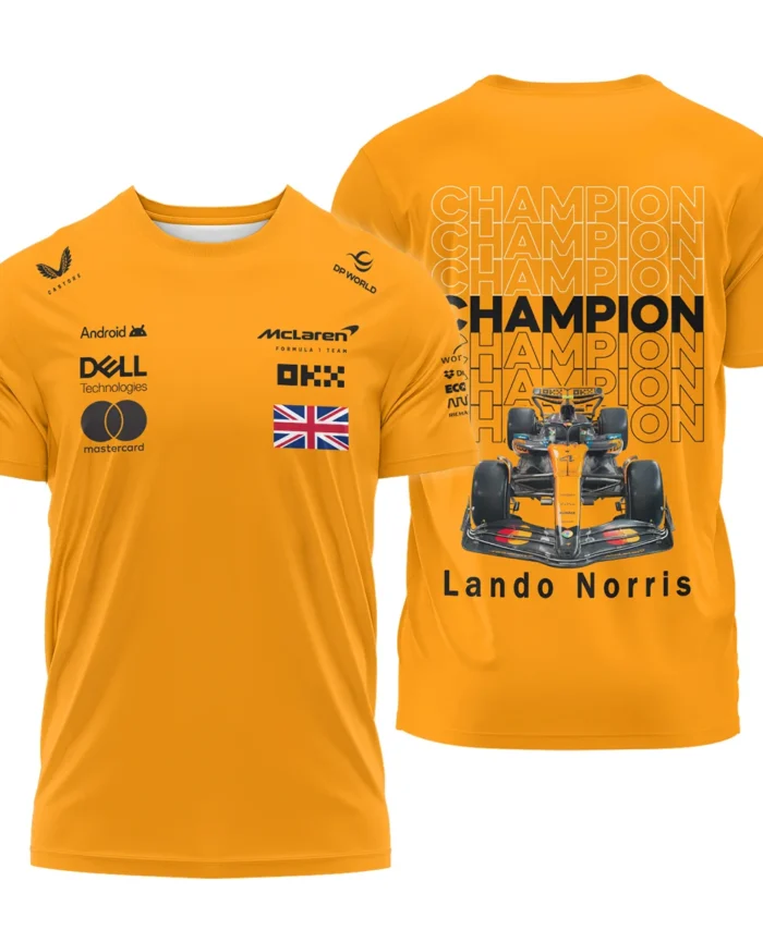 Champion 2025 Lando Norris McLaren F1 Team T-Shirt BLVALN051225A2TS