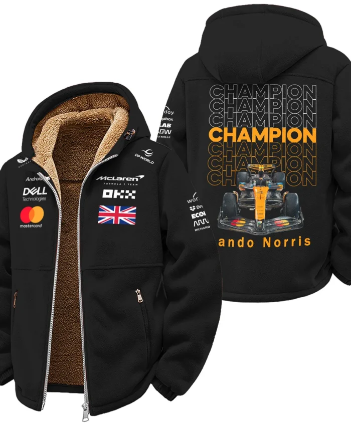 Champion 2025 Lando Norris McLaren F1 Team Winter Fleece Jacket BLVALN051225A1WFJ