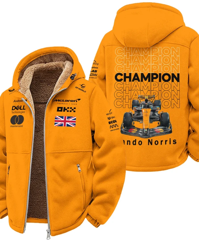 Champion 2025 Lando Norris McLaren F1 Team Winter Fleece Jacket BLVALN051225A2WFJ