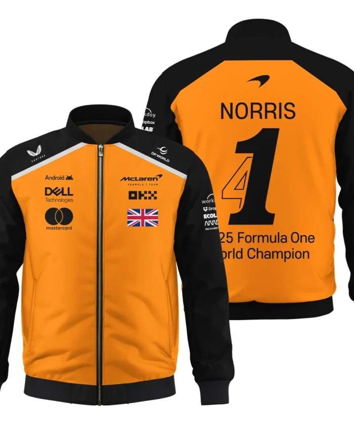 Champion From #4 to #1 Lando Norris McLaren F1 Team Bomber BLNRWDCA1BB