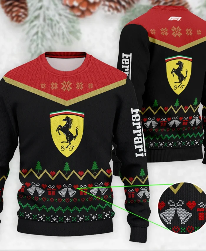 Christmas Gift Ferrari Formula 1 - Ugly Sweater BLVAF1220925A7FRR