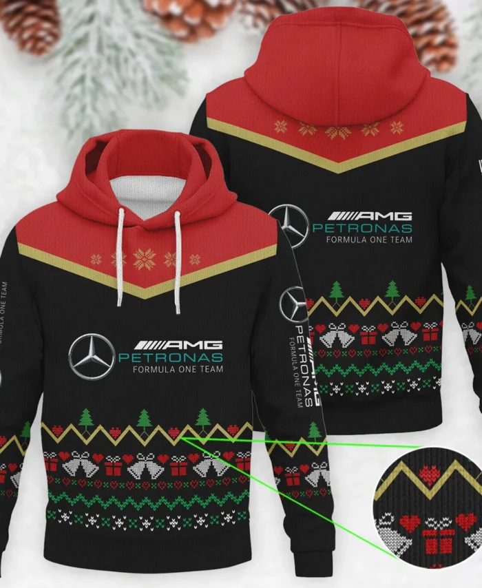 Christmas Gift Mercedes Formula 1 - Knitted Hoodie BLVAF12209250A7MER