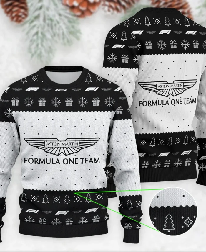 Christmas Pattern Aston Martin Formula 1 - Ugly Sweater BLVAF1220925A1AM