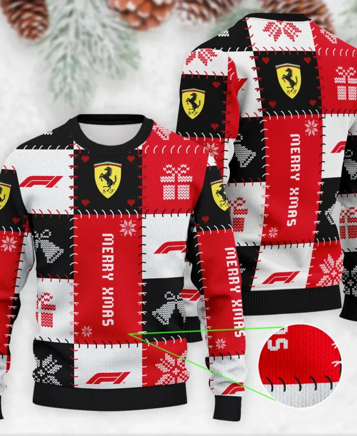 Christmas Pattern Ferrari Formula 1 - Ugly Sweater BLVAF1220925A9FRR