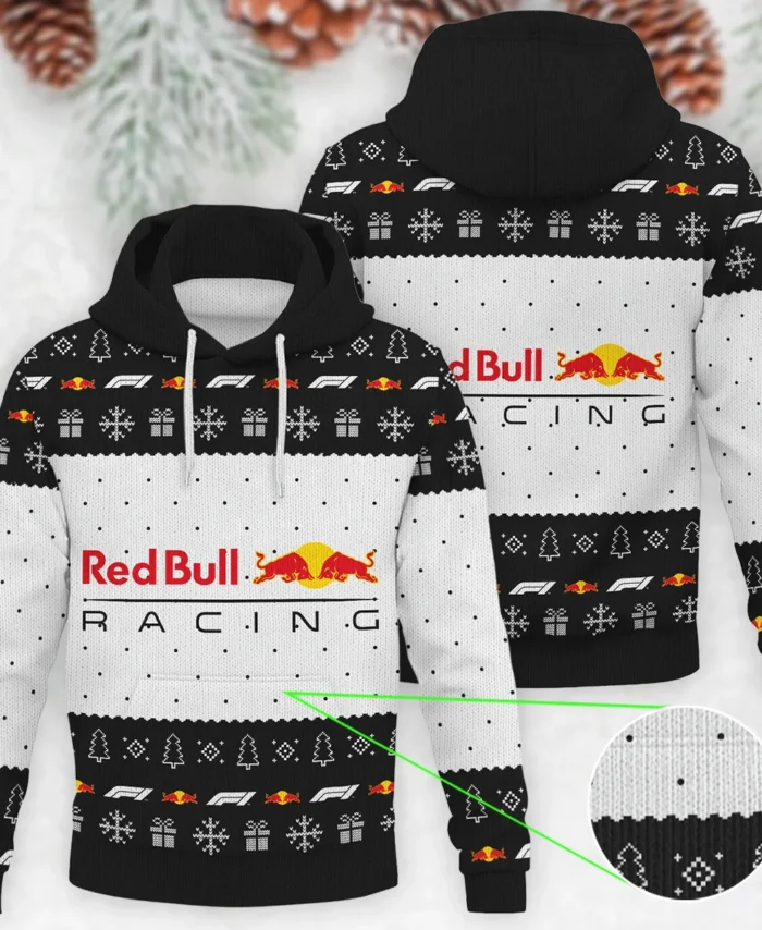 Christmas Pattern Red Bull Racing Formula 1 - Knitted Hoodie BLVAF12209250A1RBR