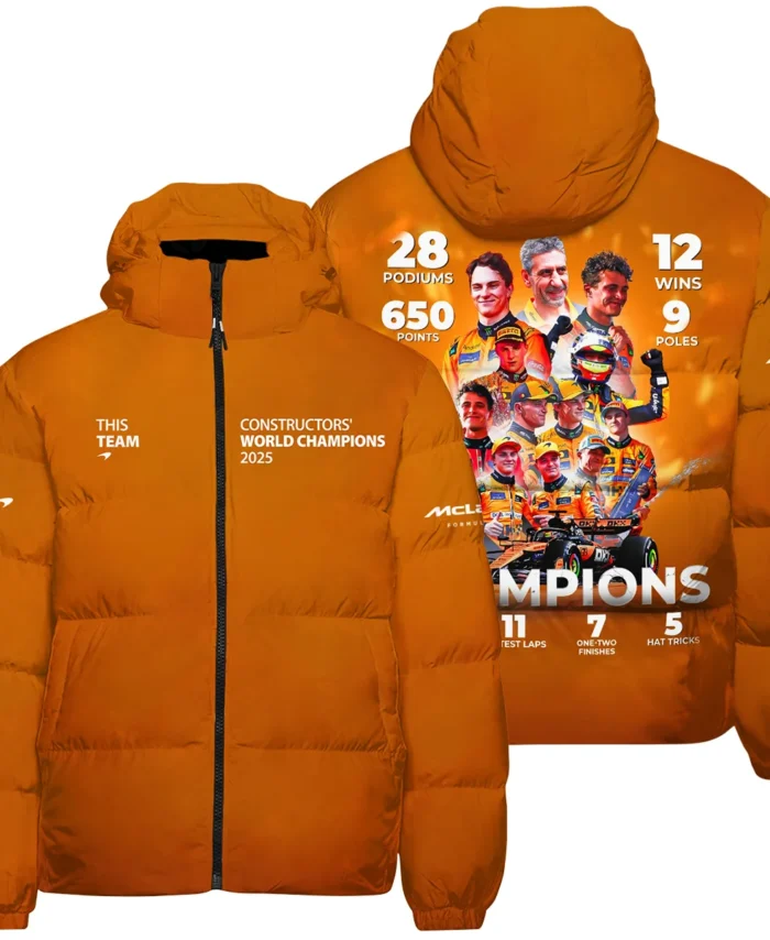 Constructors' World Champion 2025 McLaren F1 Down & Puffer Jackets BLMCL51025A1HCJ
