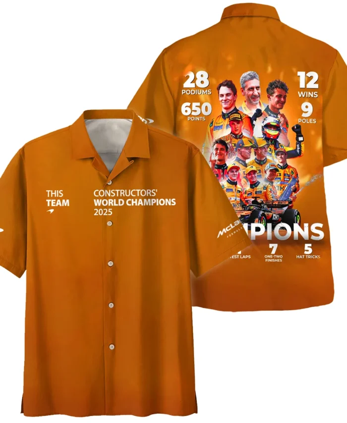 Constructors' World Champion 2025 McLaren F1 Hawaiian Shirt BLMCL51025A1HW