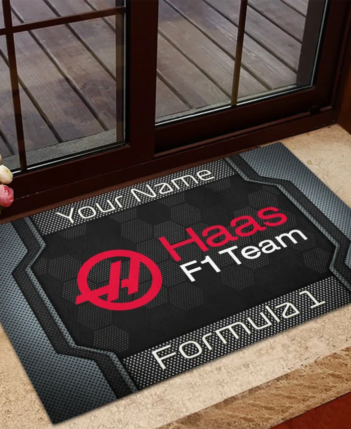 Custom Name Haas F1 Rubber Base Doormat - All Over Print BLF1139A2HAAS
