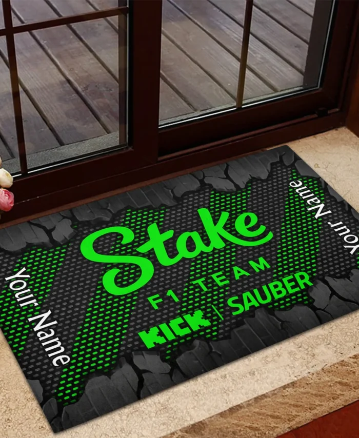 Custom Name Kick Sauber F1 Rubber Base Doormat - All Over Print BLF1139A11KS