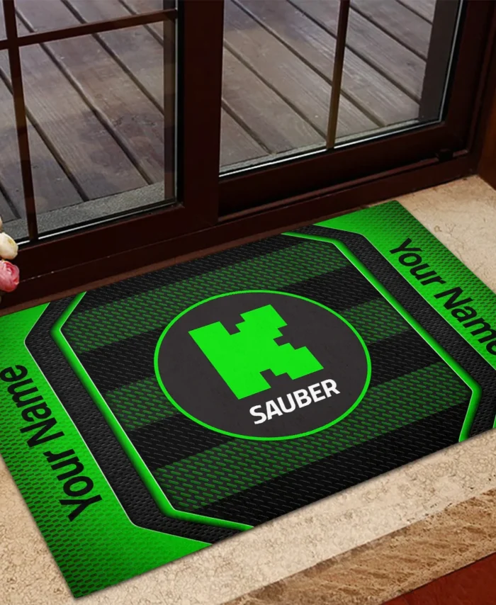 Custom Name Kick Sauber F1 Rubber Base Doormat - All Over Print BLF1139A4KS