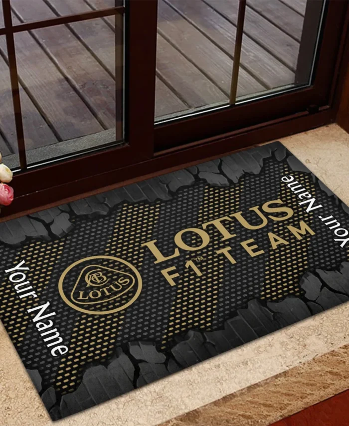 Custom Name Lotus F1 Rubber Base Doormat - All Over Print BLF1139A11LT