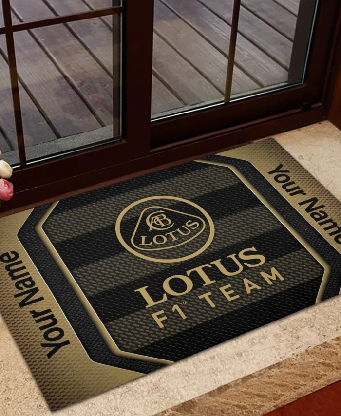 Custom Name Lotus F1 Rubber Base Doormat - All Over Print BLF1139A4LT