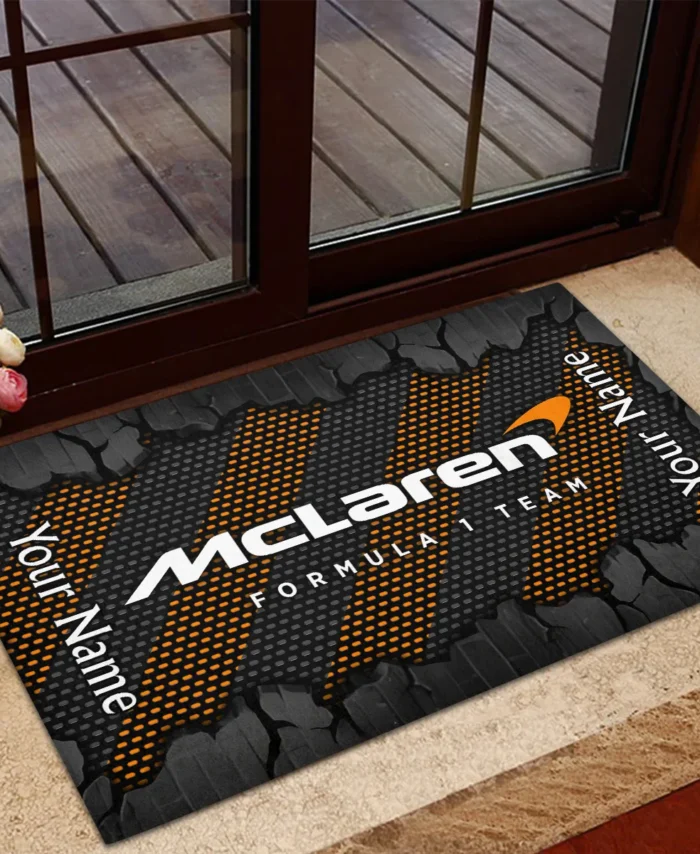 Custom Name McLaren F1 Rubber Base Doormat - All Over Print BLF1139A11MCL