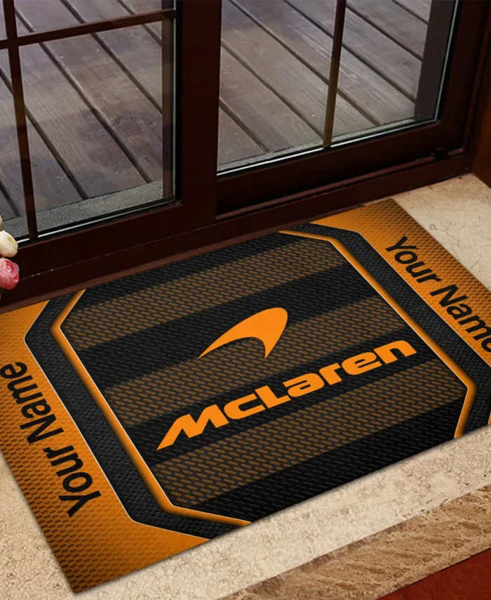 Custom Name McLaren F1 Rubber Base Doormat - All Over Print BLF1139A4MCL