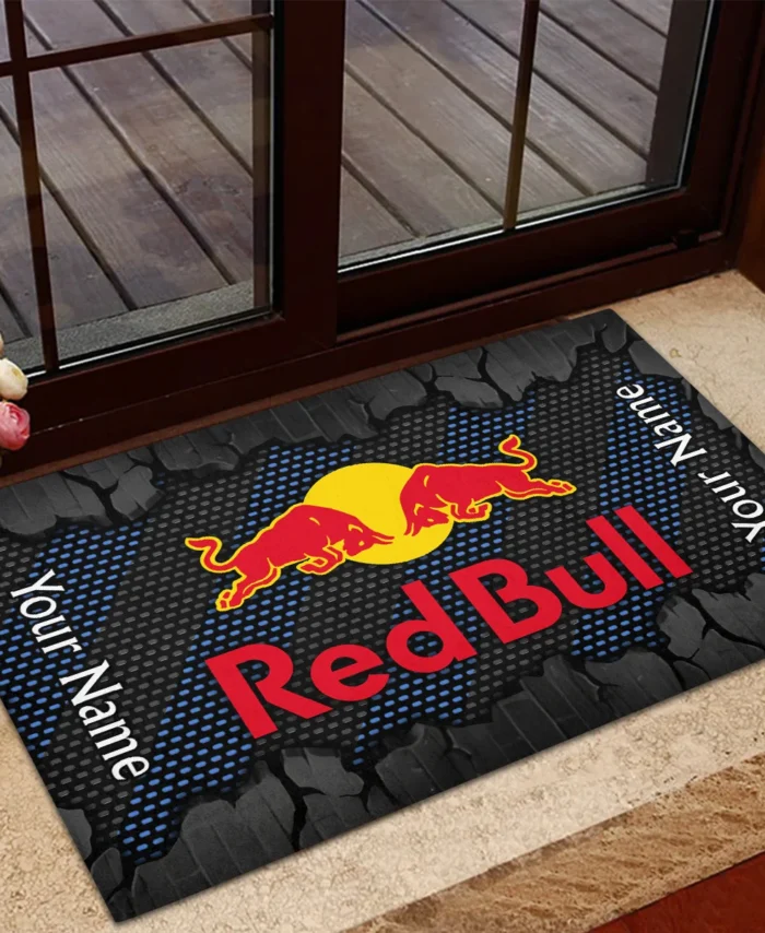 Custom Name Red Bull Racing F1 Rubber Base Doormat - All Over Print BLF1139A11RBR