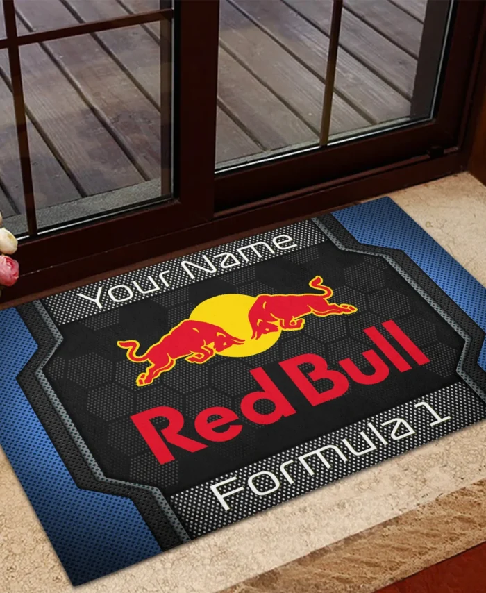 Custom Name Red Bull Racing F1 Rubber Base Doormat - All Over Print BLF1139A2RBR