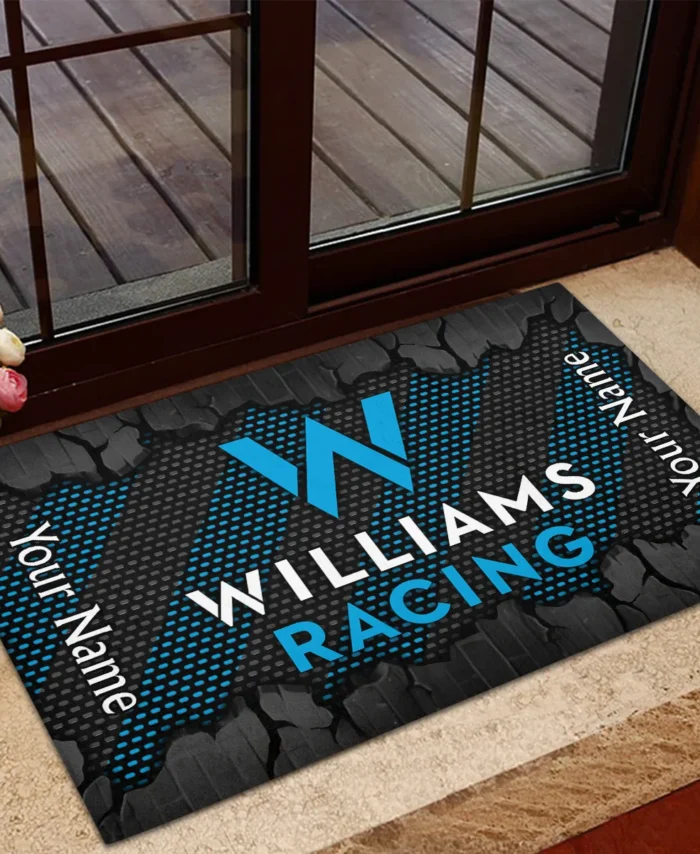 Custom Name Williams F1 Rubber Base Doormat - All Over Print BLF1139A11WIL