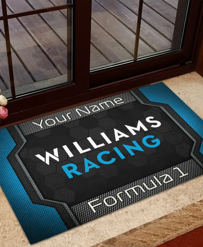 Custom Name Williams F1 Rubber Base Doormat - All Over Print BLF1139A2WIL